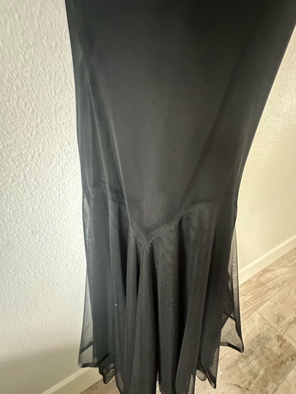 Black Spaghetti Strap Flowy Slip Dress - Picture 5 of 12